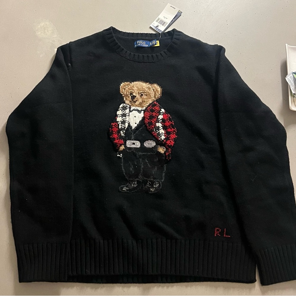NWT women’s Polo Ralph Lauren bear wool sweater